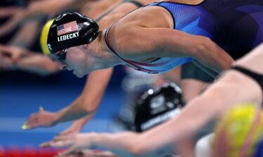 Ledecky competes in the 2024 Paris Olympics in Nanterre