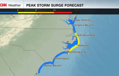 Erin’s winds could push up to 4 feet of storm surge onto the Outer Banks.