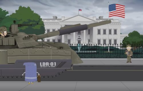 The character Towlie arrives in Washington