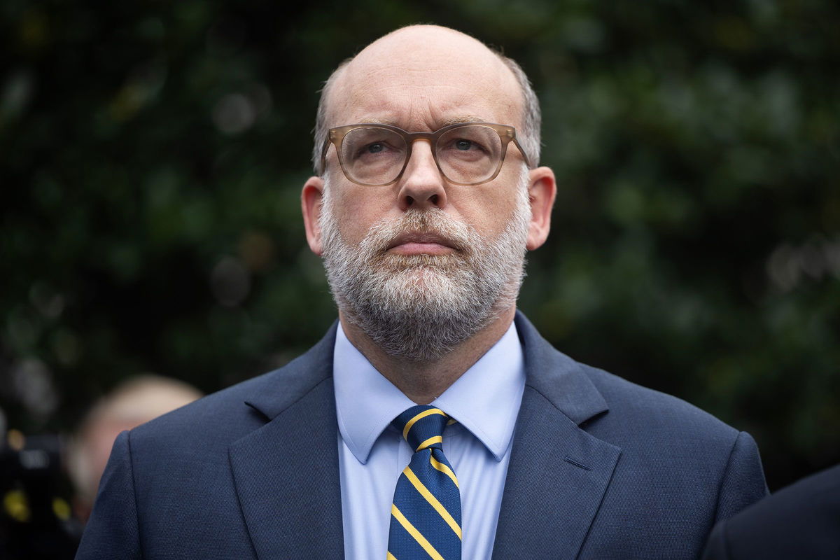 <i>Francis Chung/Politico/AP/File via CNN Newsource</i><br/>Office of Management and Budget Director Russell Vought at the White House September 29.